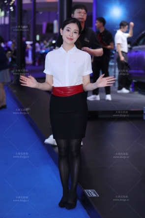 26成都车展上的笑容超甜的黑丝制服礼仪